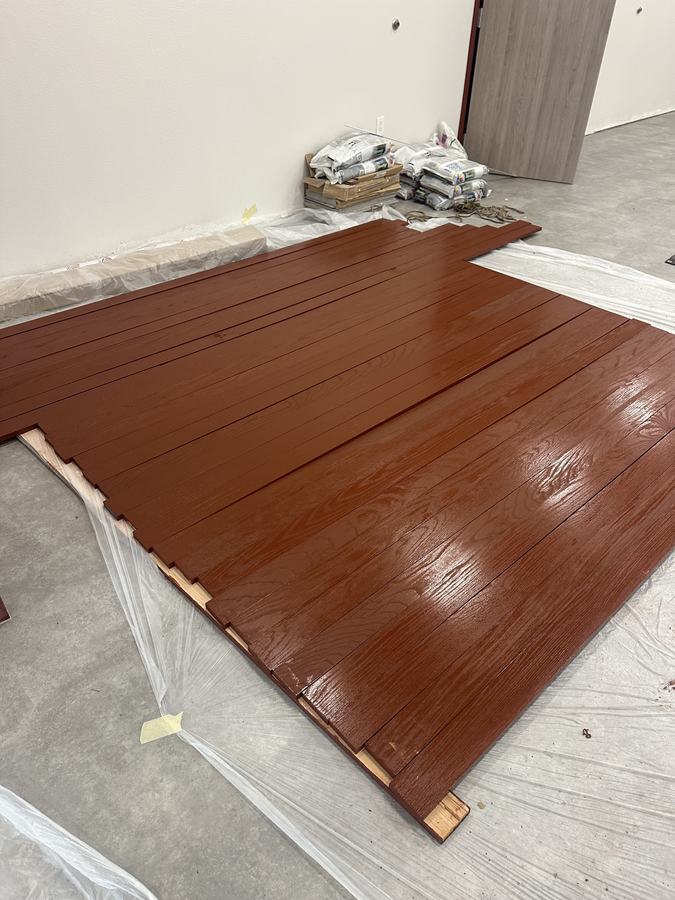 Plank Stock — First Coat of Stain