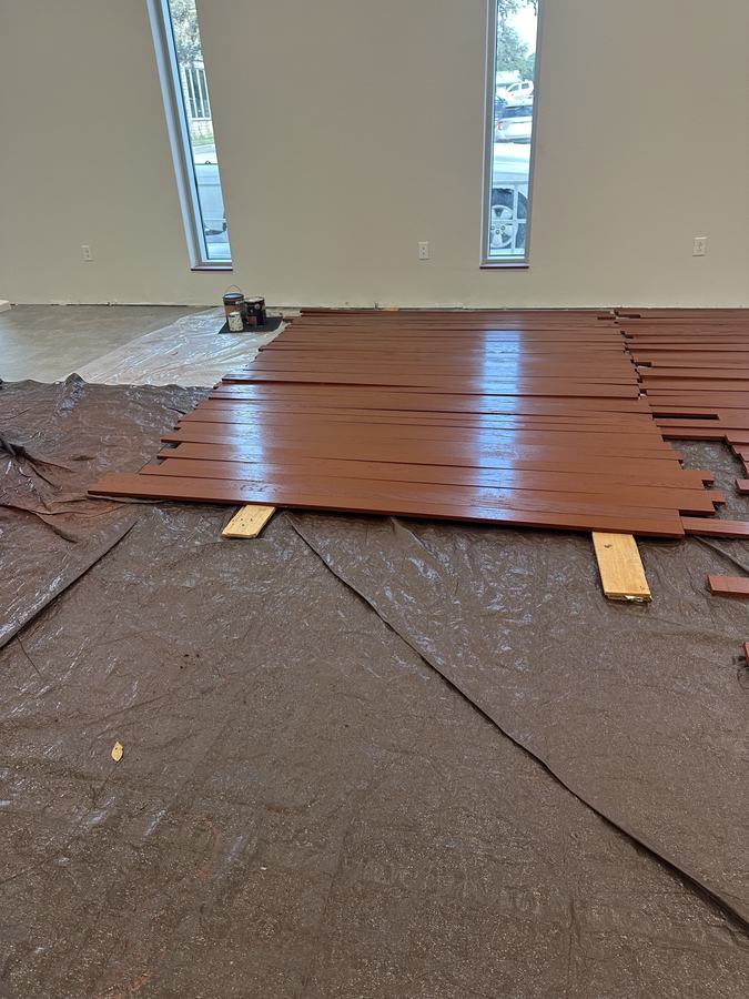 Finishing Planks by the Windows