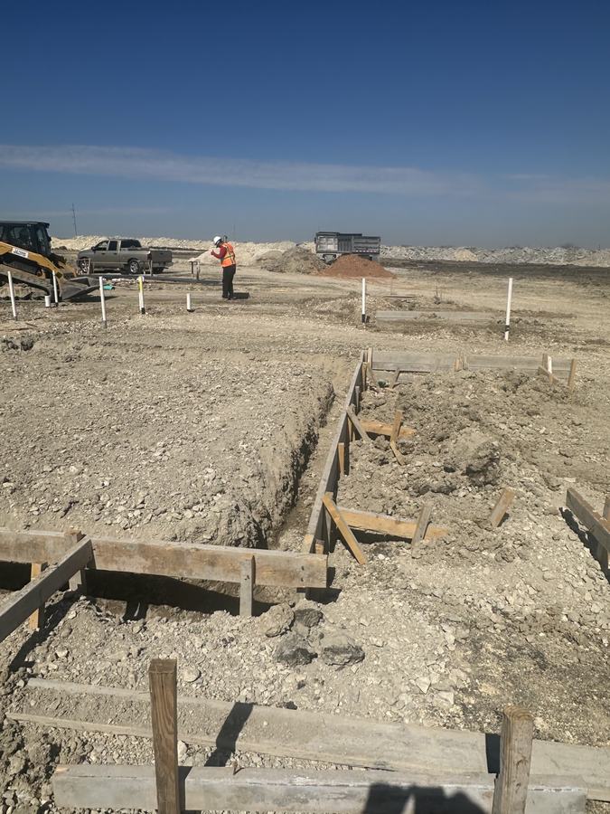 Beam Trenches Cut to Grade