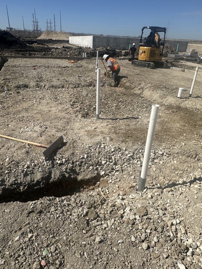 Trenching for Sewer and Water