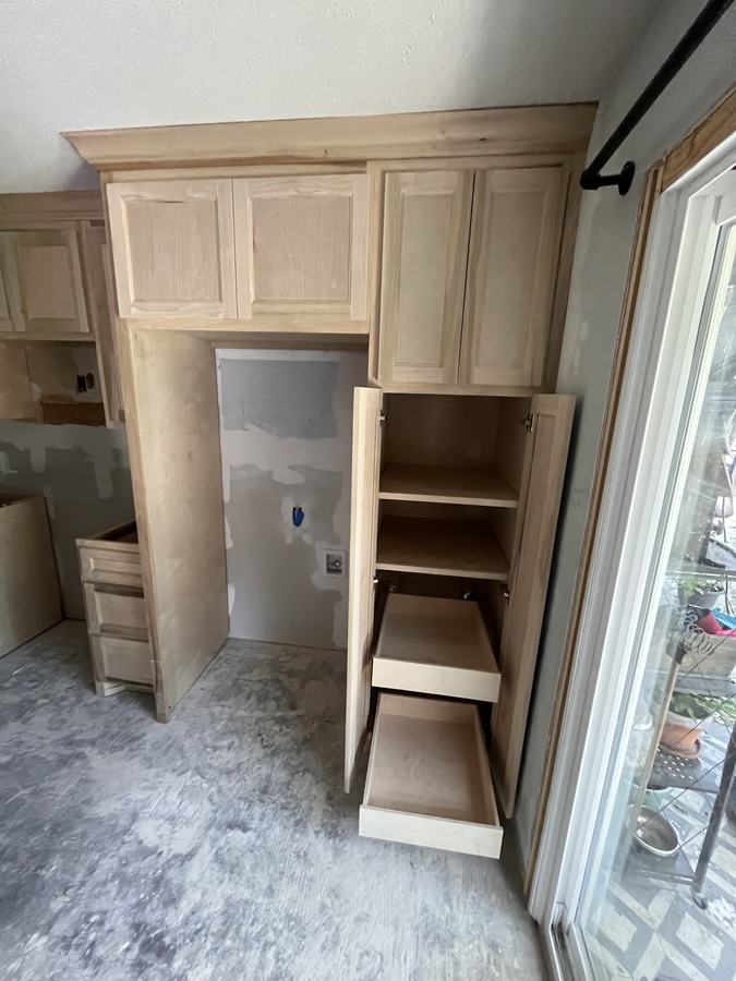 Refrigerator Surround — In Progress